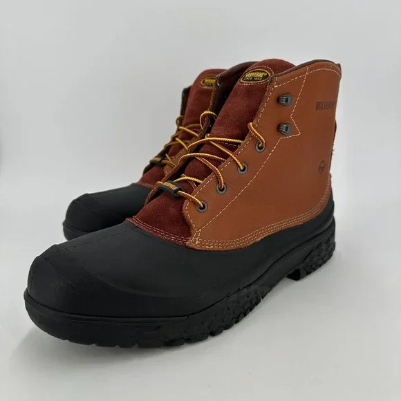 Wolverine Rival Waterproof Steel-Toe EH 6 Work Boots sz 14 Men's W05698 Leather